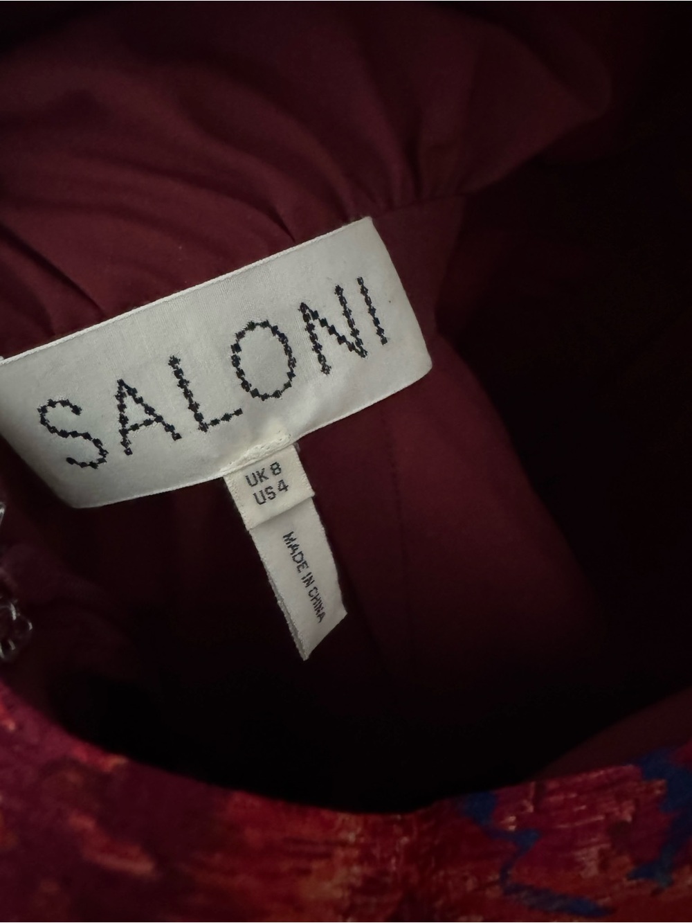 SALONI Red Floral Print Sleeveless Maxi Dress - Picture 4 of 4